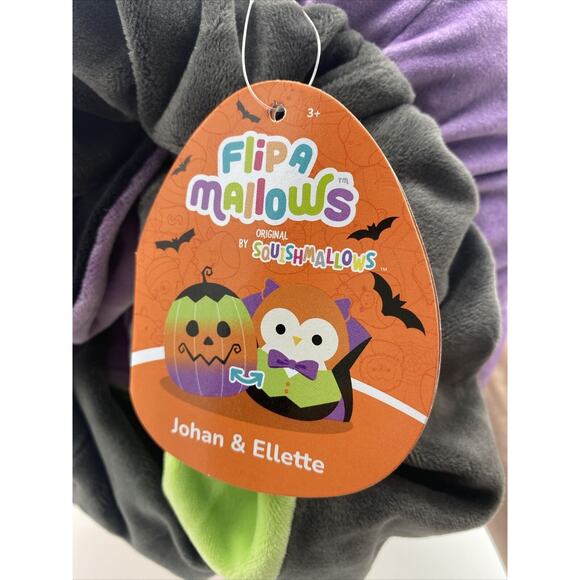 Squishmalow Flip A Mallow Johan & Ellette Halloween 11” - Picture 6 of 9